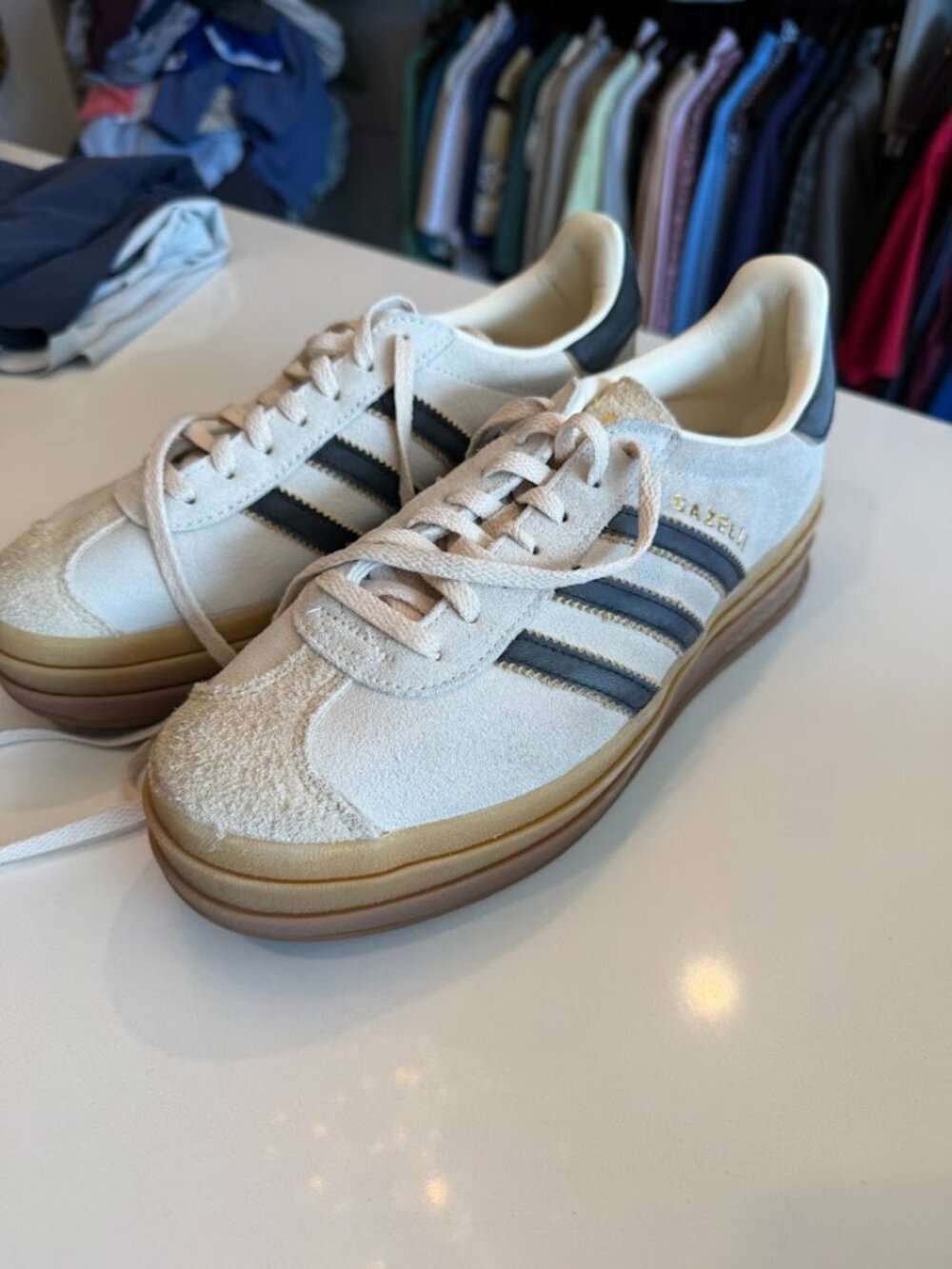 Adidas GAZELLE BOLD Navy/Cream Women's Size 8